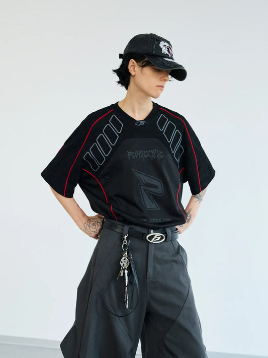 Peoplesense Racer Aesthetic Mesh Jersey T-Shirt