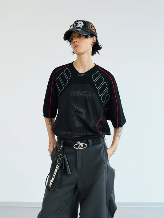 Peoplesense Racer Aesthetic Mesh Jersey T-Shirt