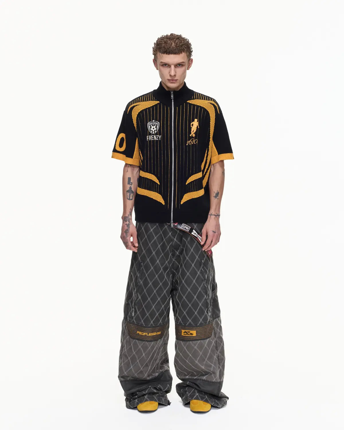 Peoplesense Knitted Zipper Soccer Jersey Black