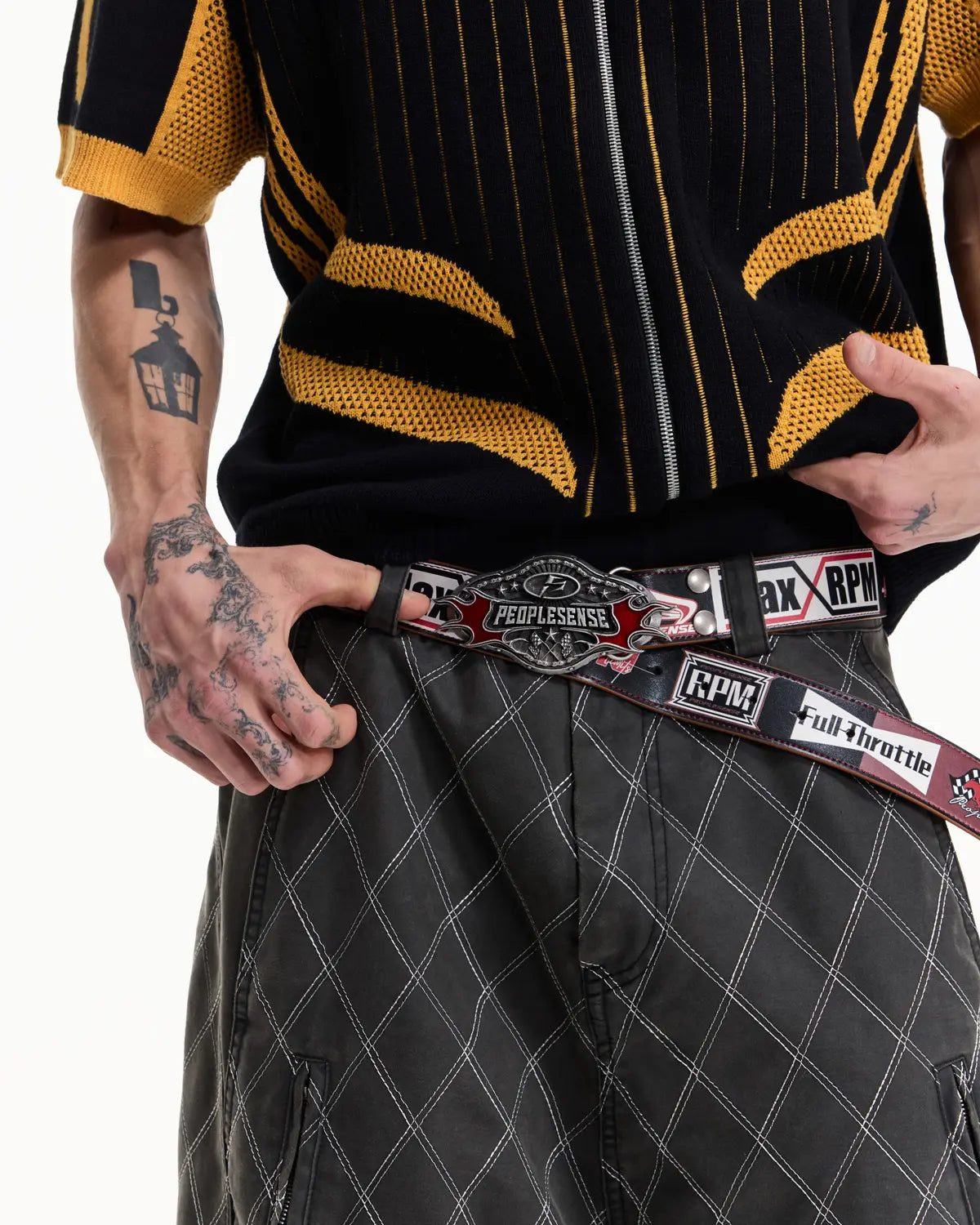 Peoplesense Mechanical Distressed Double-Layer Belt