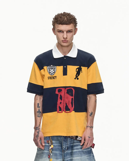 Peoplesense “FRENZY” Raw Edge Stripe Polo