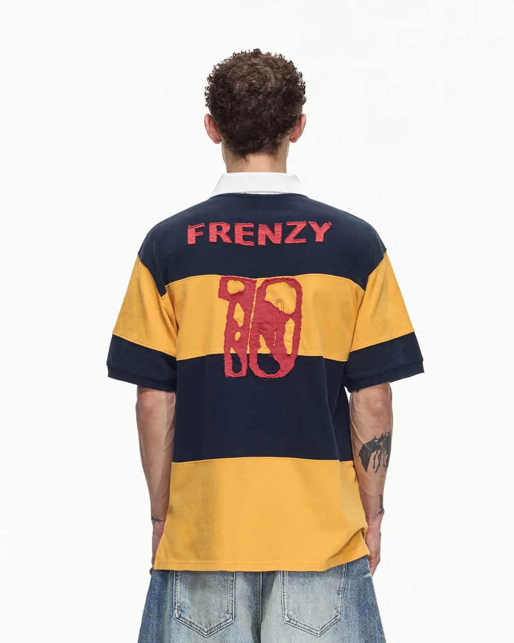 Peoplesense “FRENZY” Raw Edge Stripe Polo