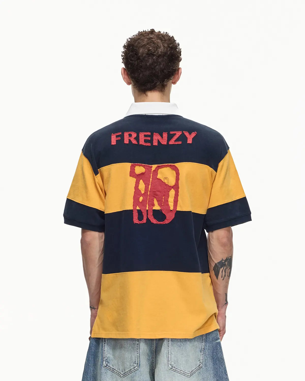 Peoplesense “FRENZY” Raw Edge Stripe Polo
