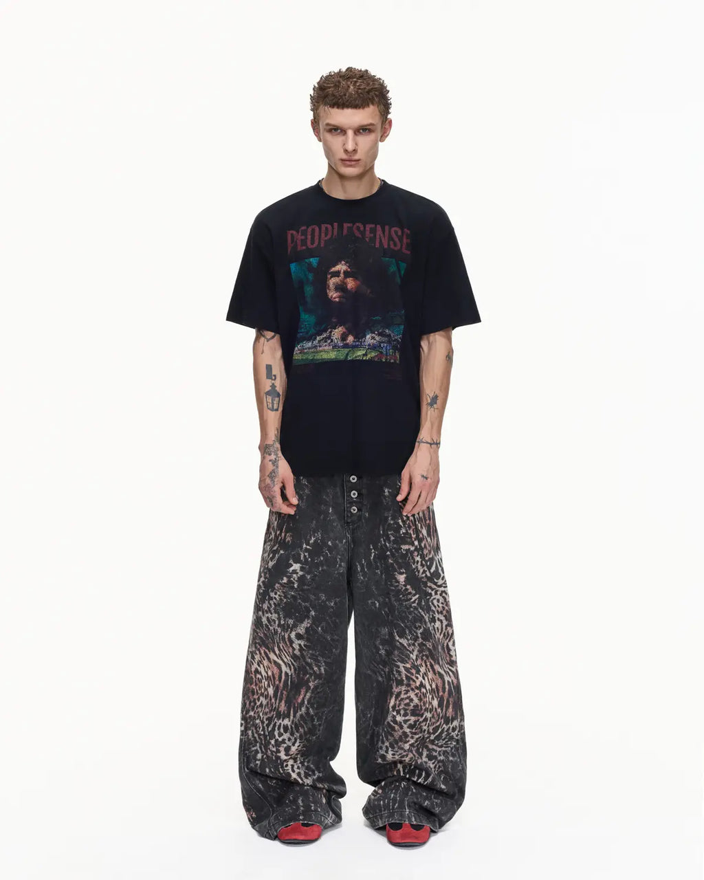 Peoplesense Vintage Washed Football Graphic Tee