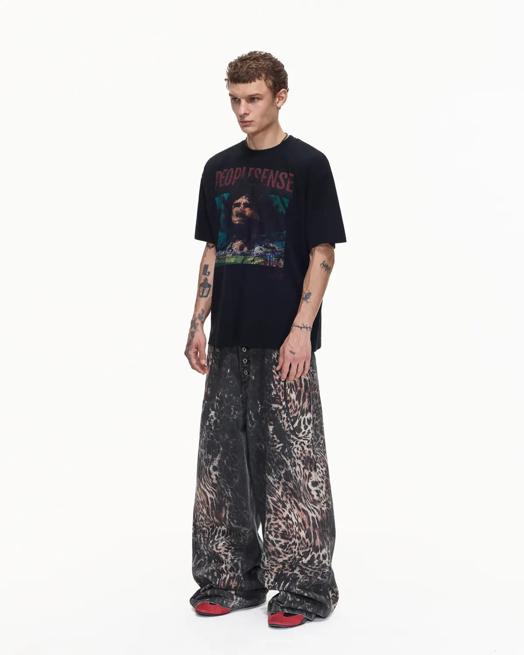 Peoplesense Vintage Washed Football Graphic Tee