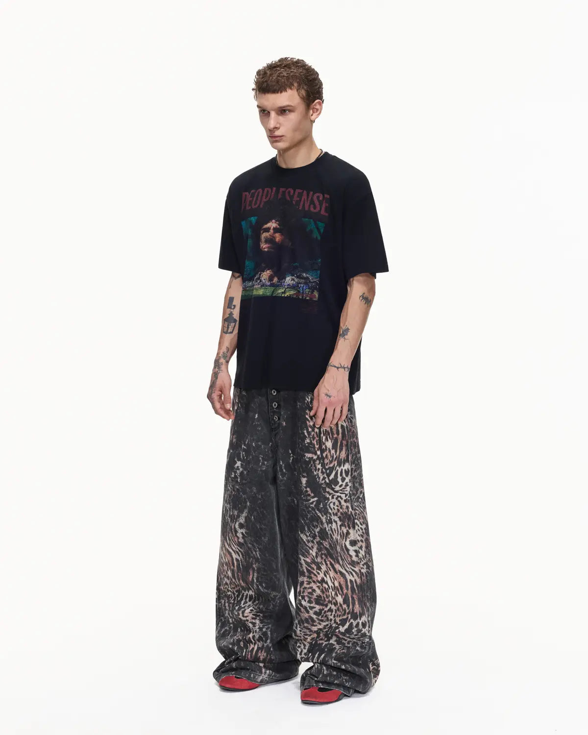 Peoplesense Vintage Washed Football Graphic Tee