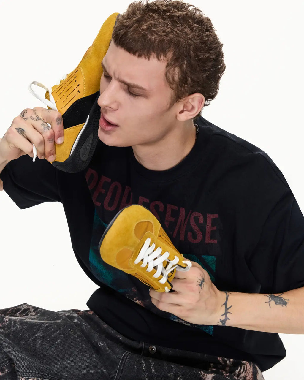 Peoplesense 07 Racer Suede Retro Trainer yellow