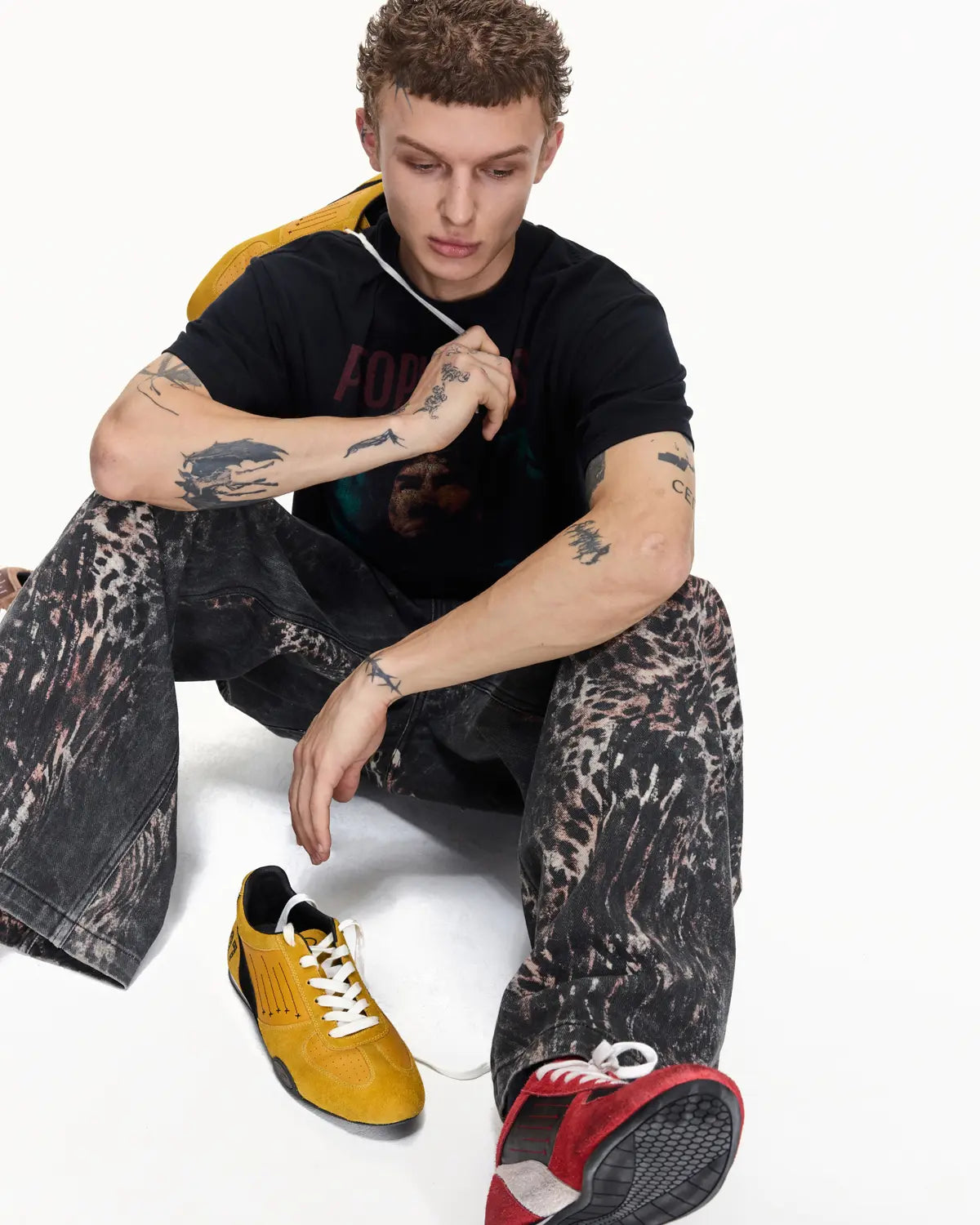 Peoplesense 07 Racer Suede Retro Trainer yellow