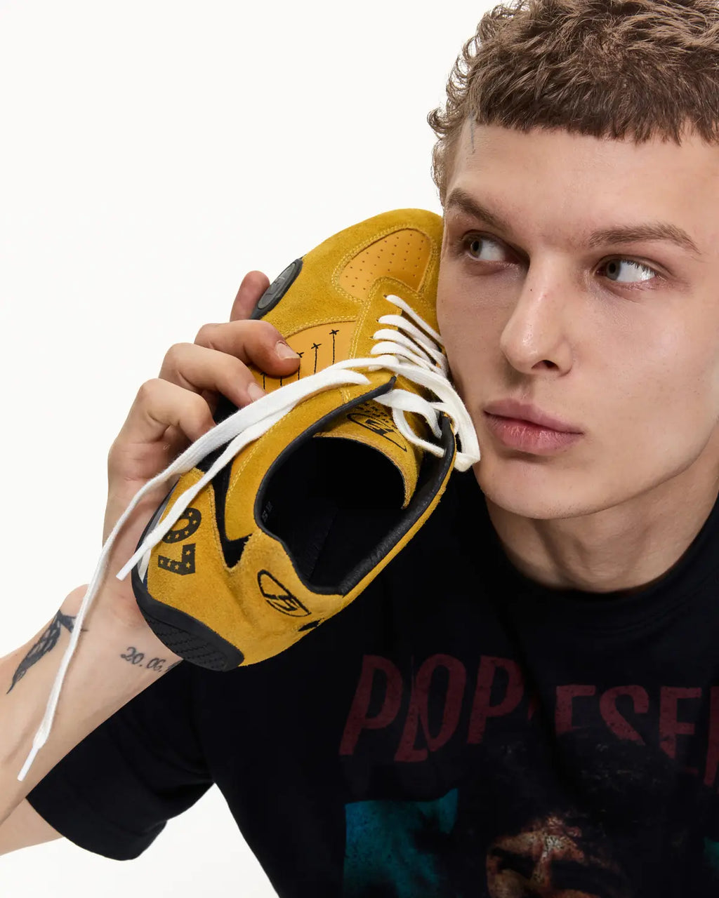 Peoplesense 07 Racer Suede Retro Trainer yellow