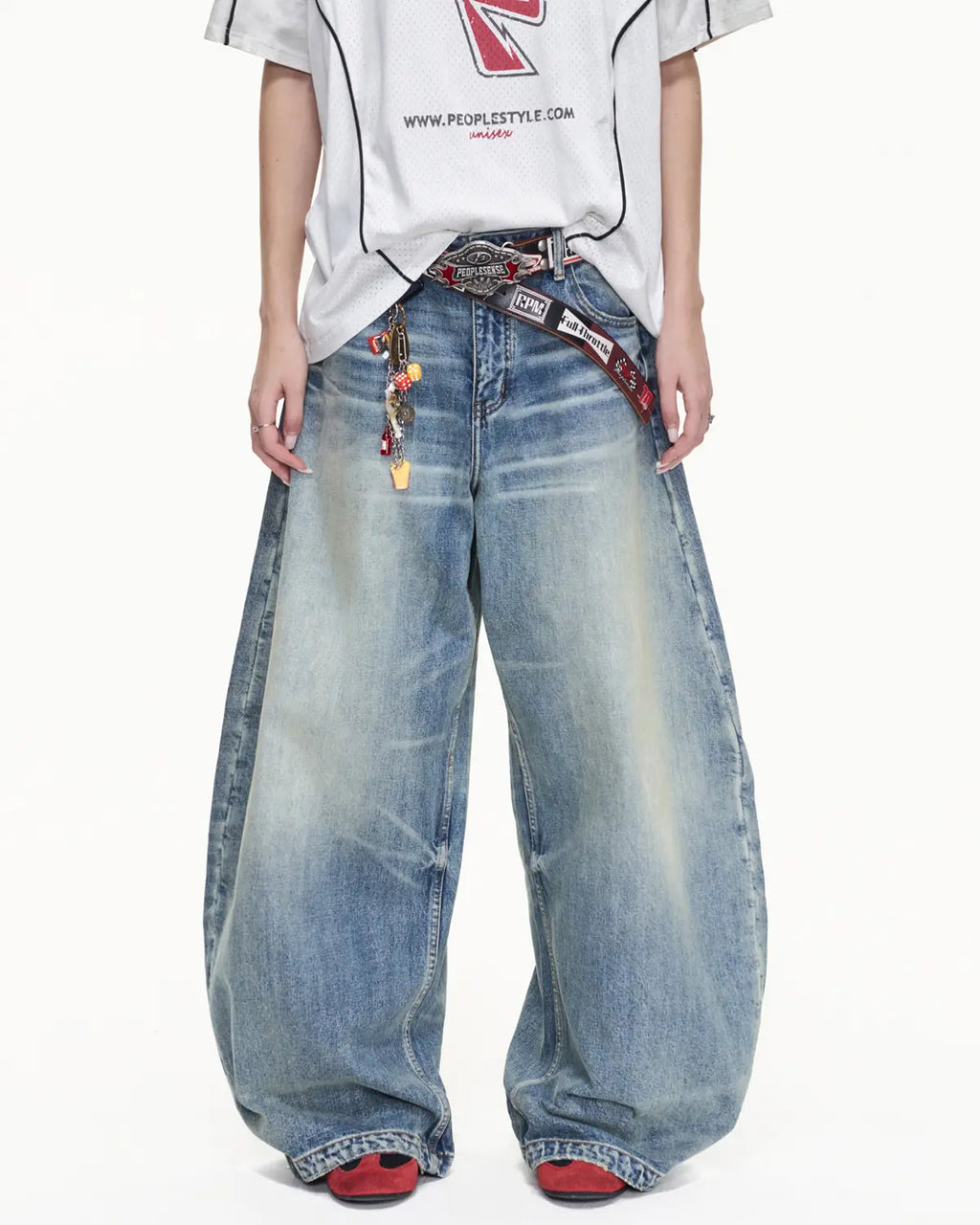 Peoplesense Vintage Curved Jeans Blue 7006