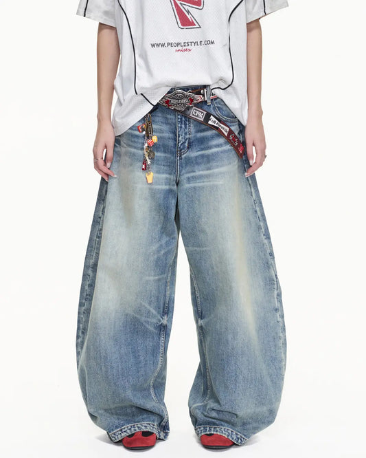 Peoplesense Vintage Curved Jeans Blue 7006