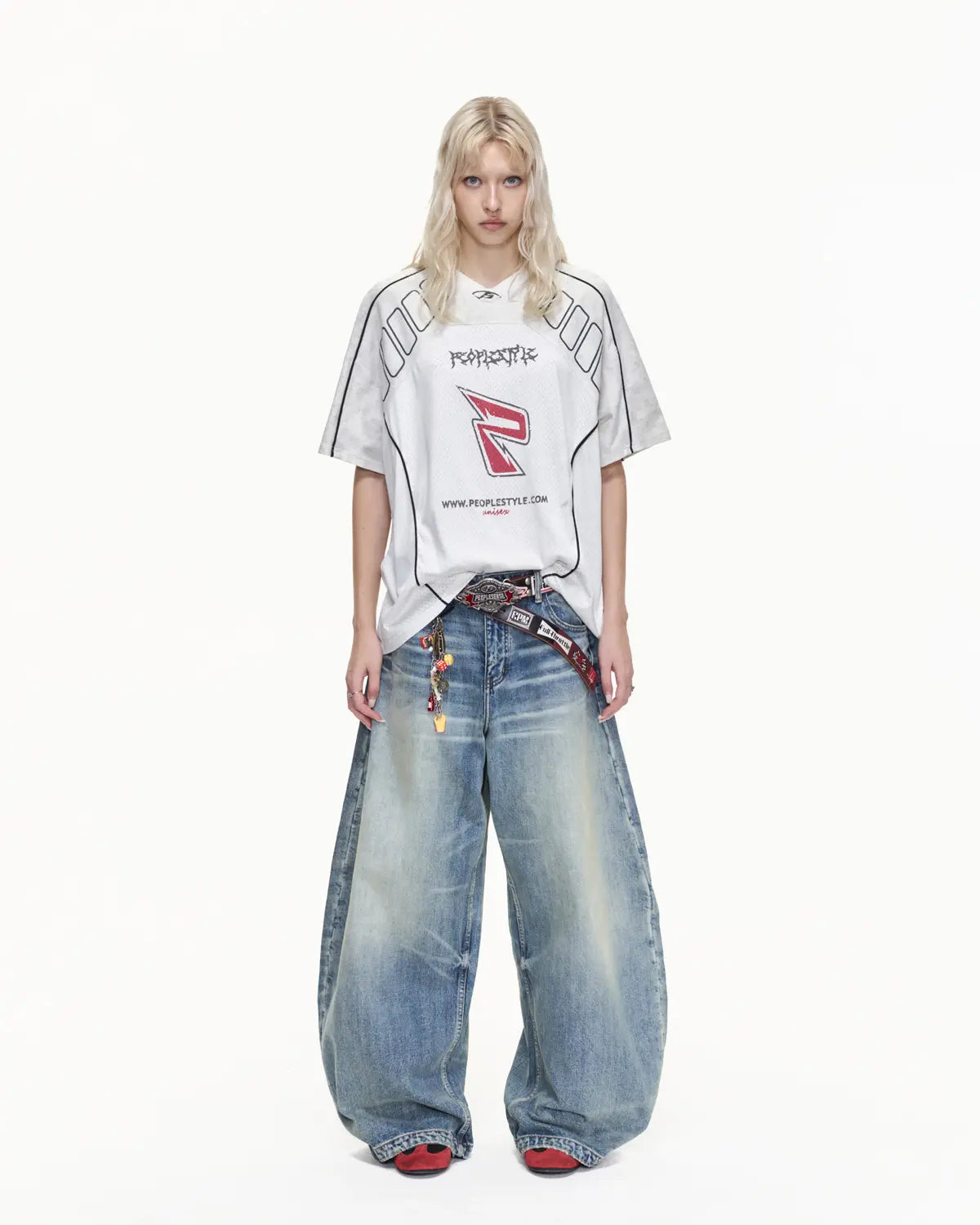 Peoplesense Vintage Curved Jeans Blue 7006