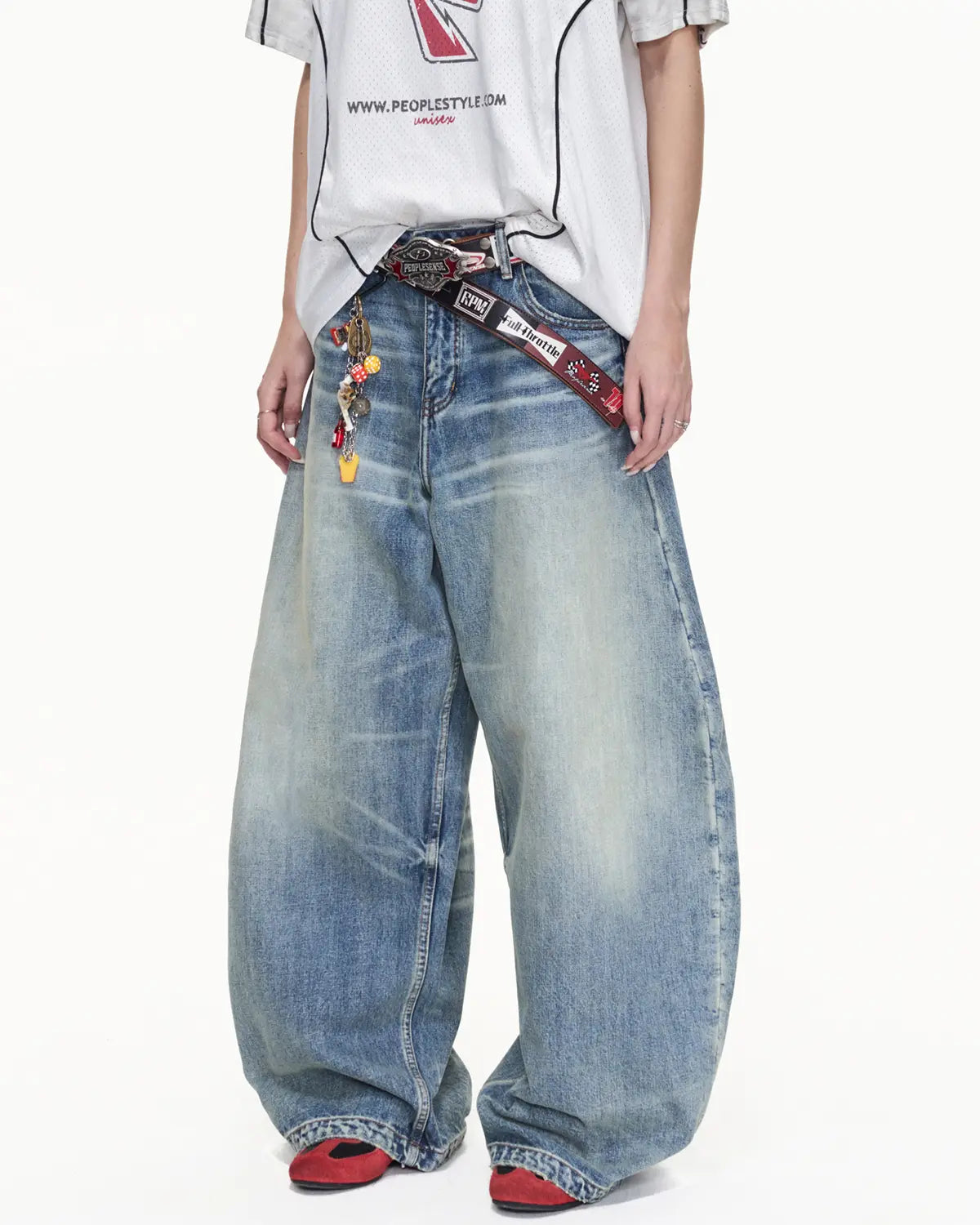 Peoplesense Raw Denim Deconstructed Curved Leg Jeans – peoplesense