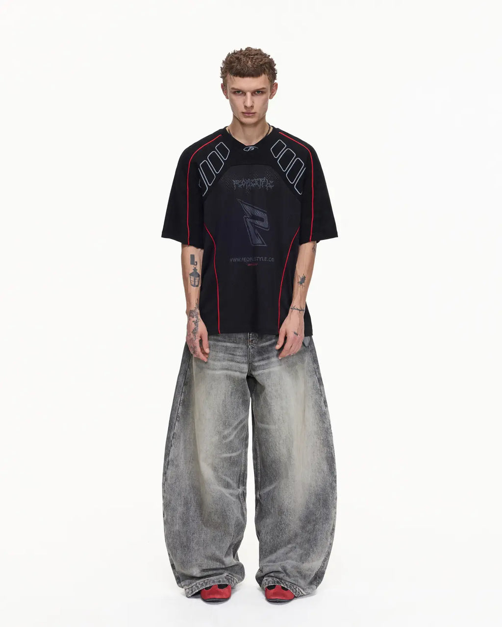 Peoplesense Vintage Curved Jeans Grey 7006