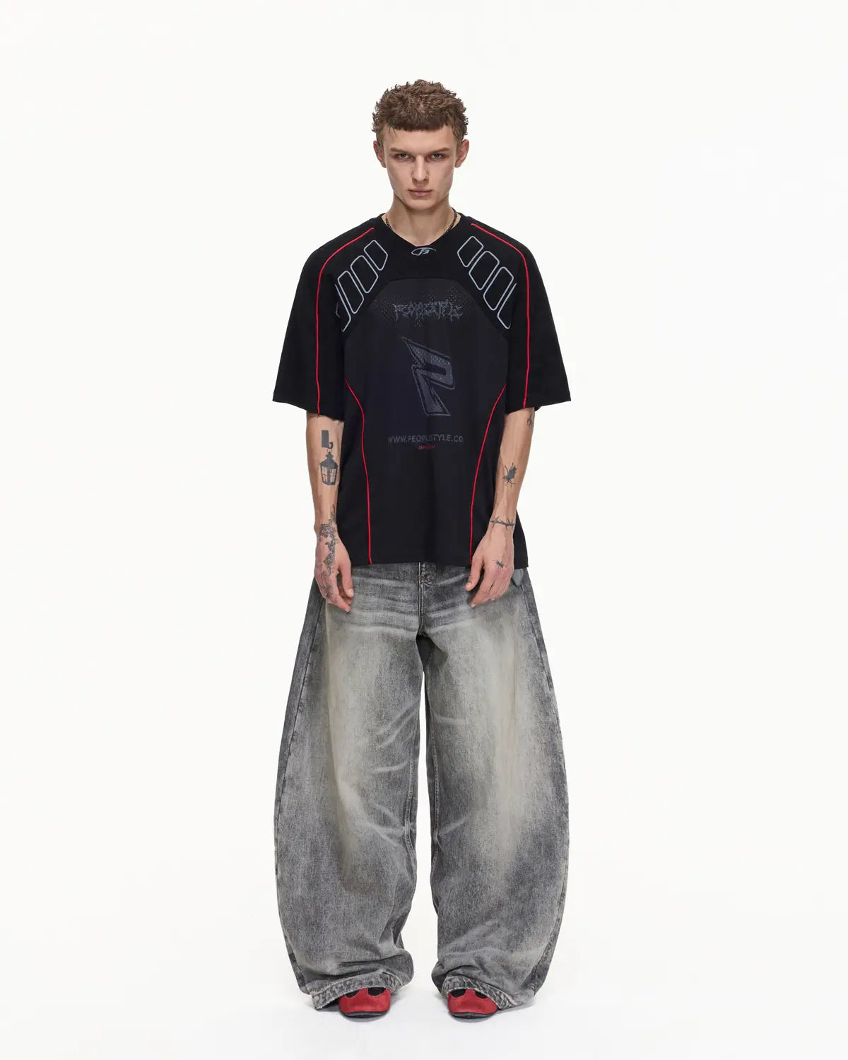 Peoplesense Vintage Curved Jeans Grey 7006