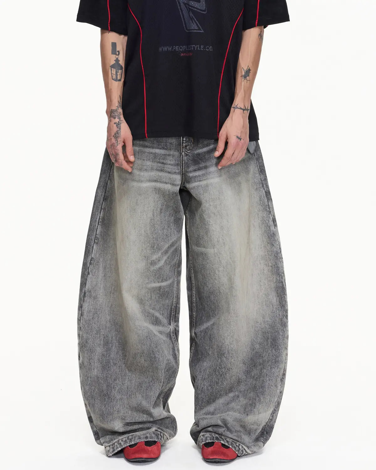Peoplesense Dark Blue Raw Denim Jeans with Wide-leg – peoplesense