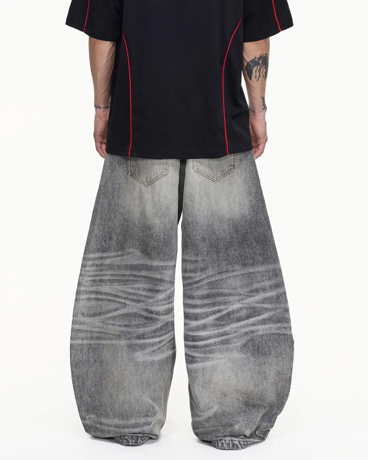 Peoplesense Vintage Curved Jeans Grey 7006