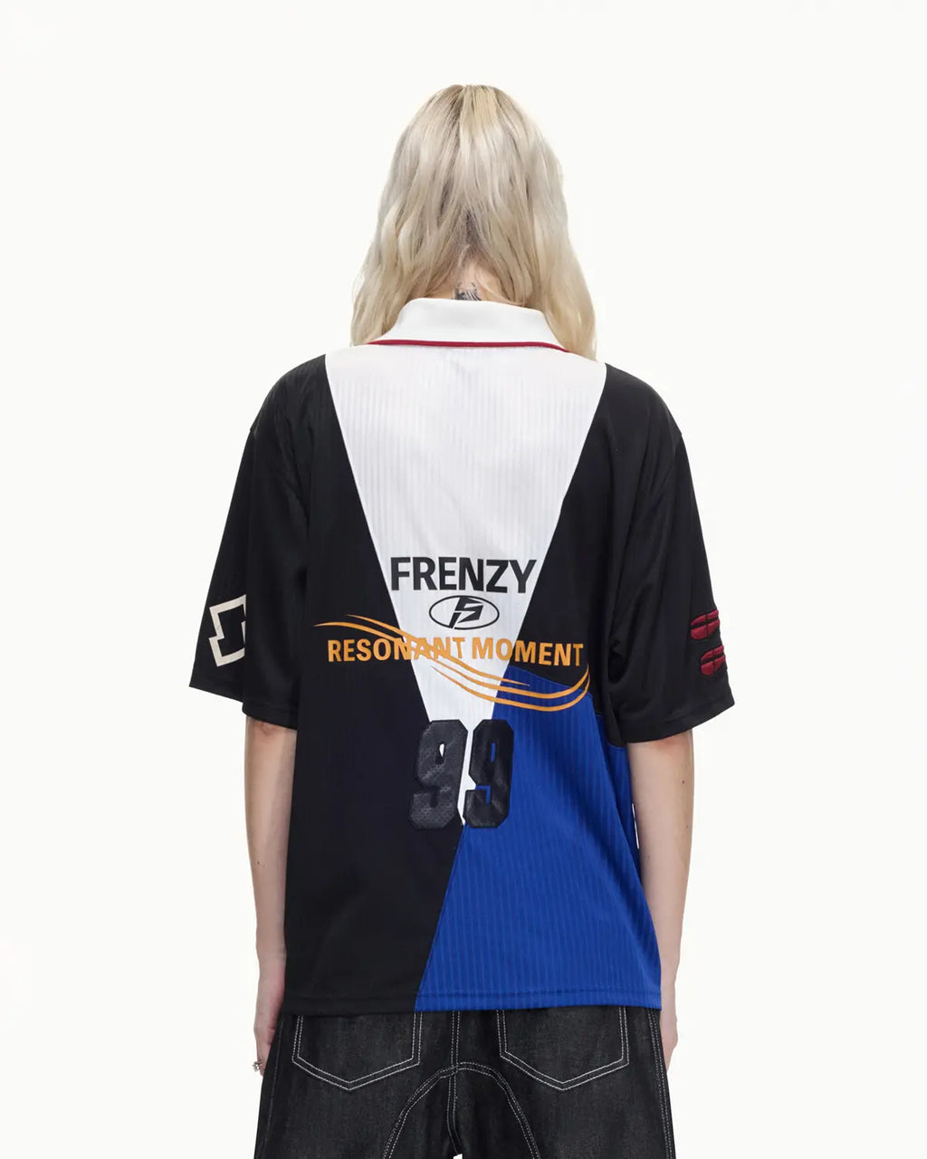 Peoplesense Panel Stitch "Flow Convergence" Football Jersey Polo