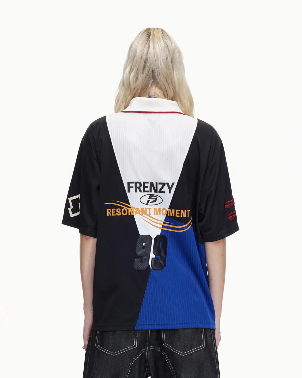 Peoplesense Panel Stitch "Flow Convergence" Football Jersey Polo