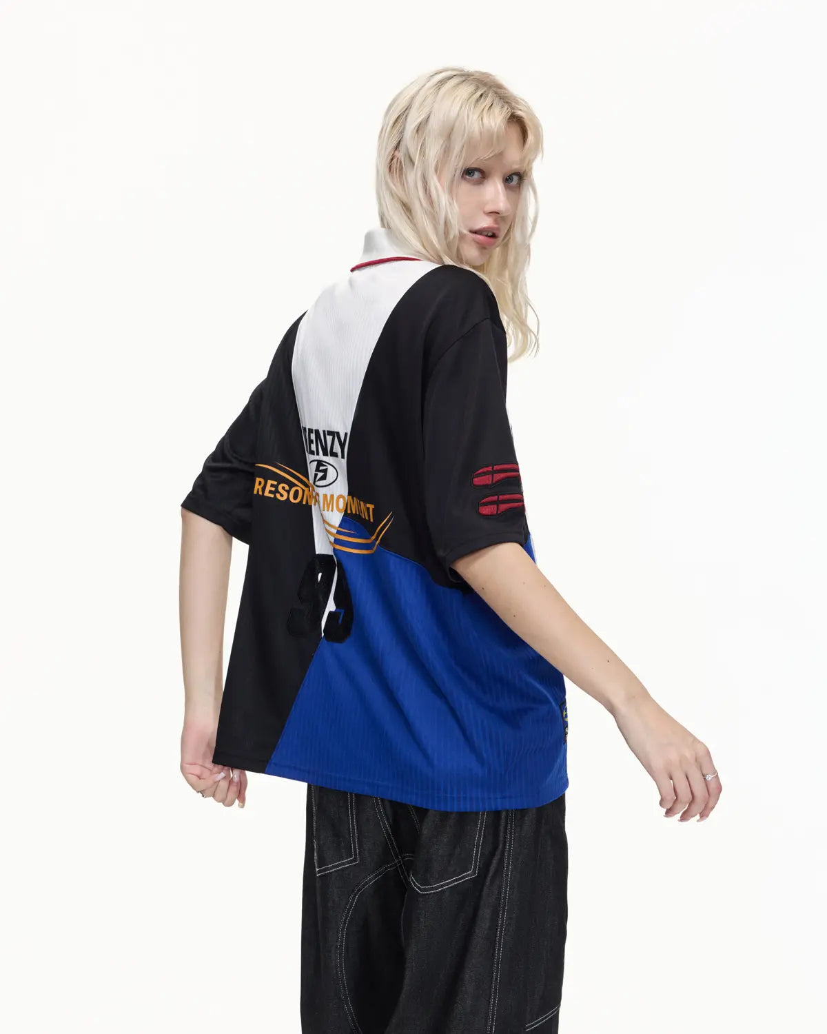 Peoplesense Panel Stitch "Flow Convergence" Football Jersey Polo