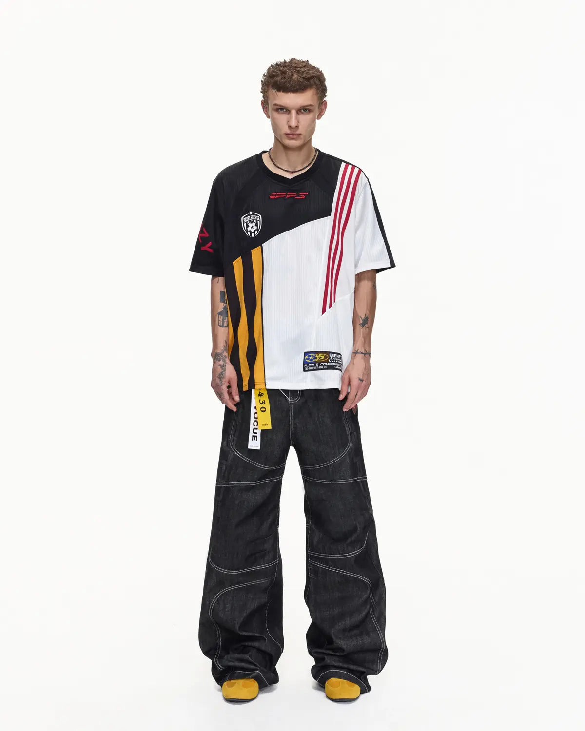 Peoplesense Multi-Panel "Flow Convergence" Jersey Polo