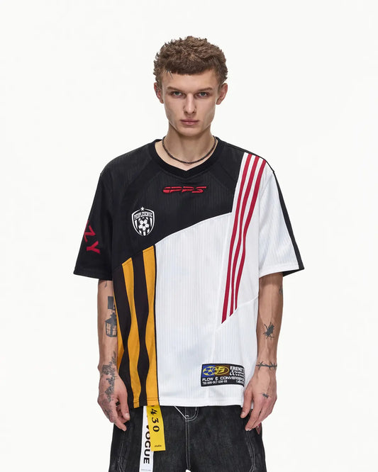 Peoplesense Multi-Panel "Flow Convergence" Jersey Polo