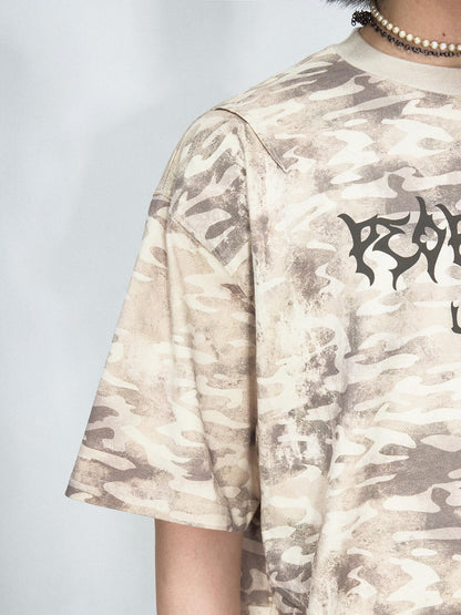  Gothic Script Camo Tee