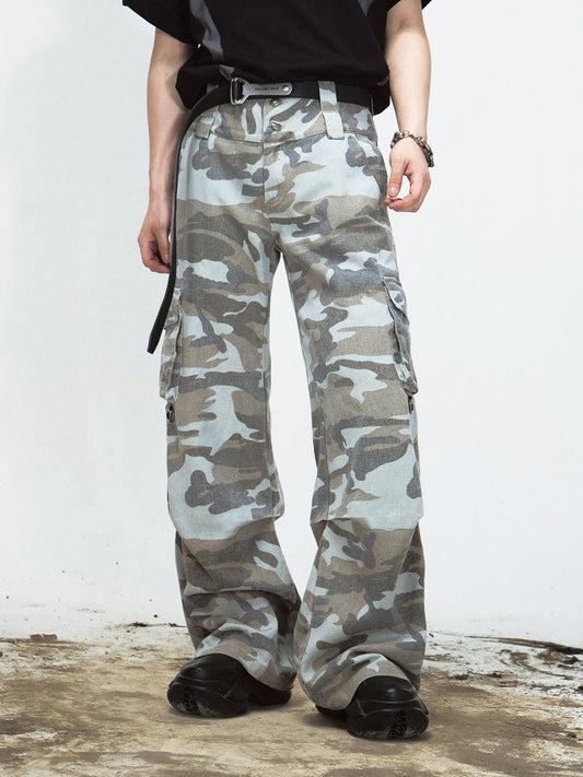 Peoplesense Grey Camo Cargo Pants