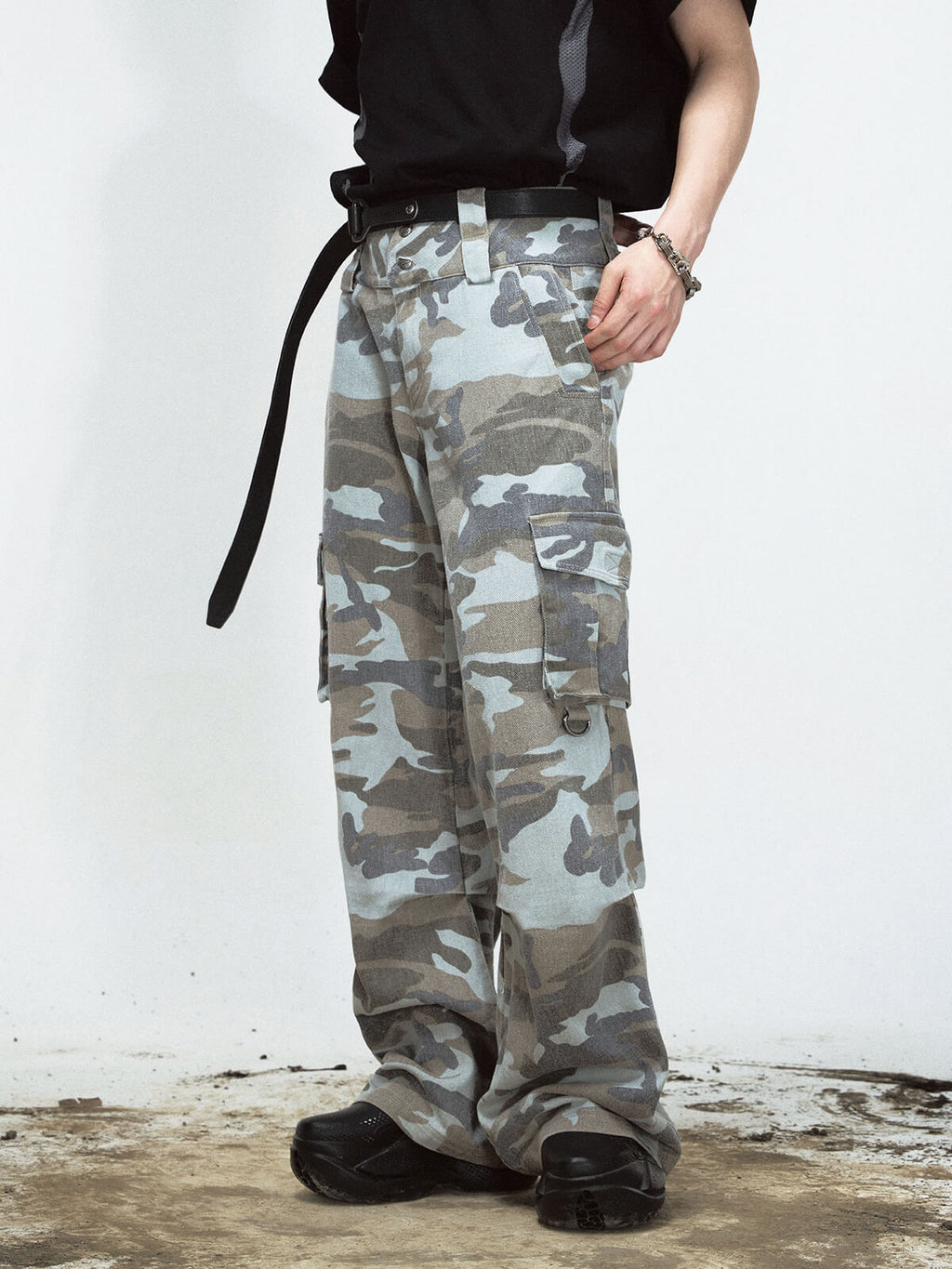 Peoplesense Grey Camo Cargo Pants