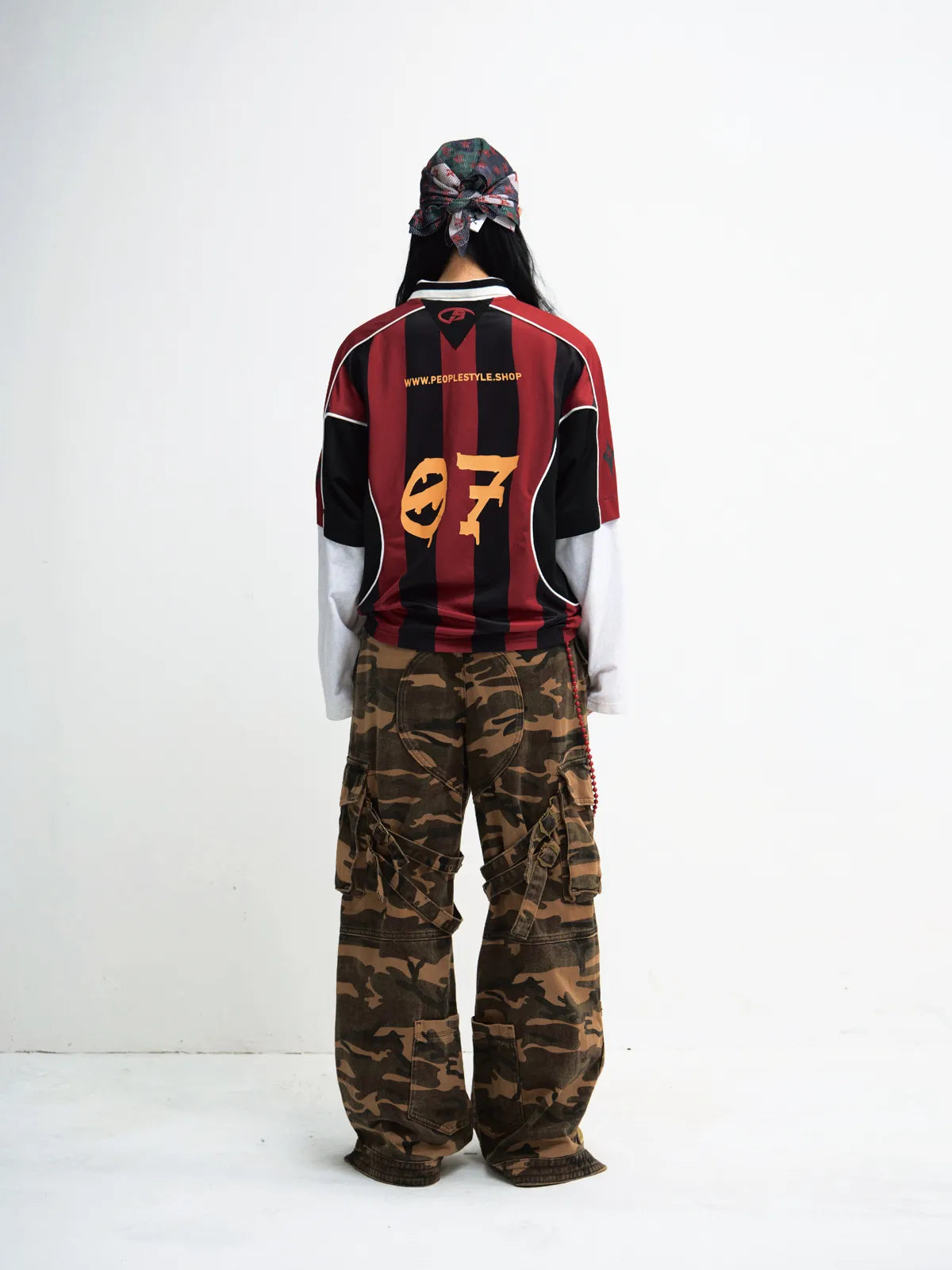 Peoplesense Camouflage Baggy Straight Cargo Pants