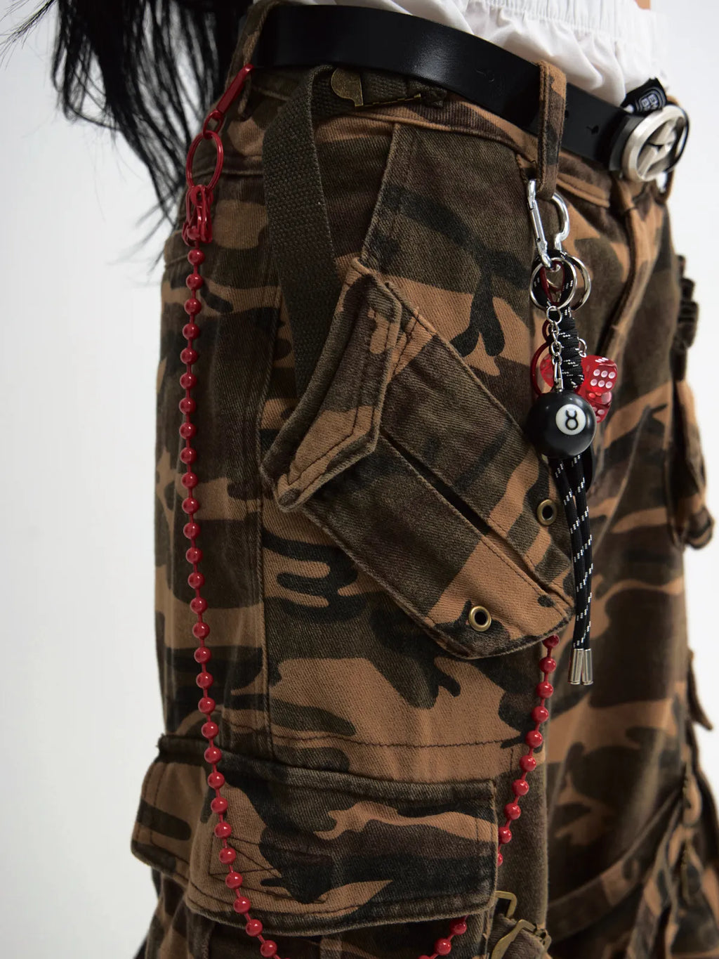 Peoplesense Camouflage Baggy Straight Cargo Pants