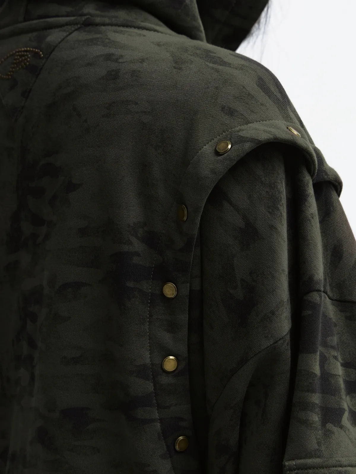 Peoplesense Camouflage Button-Down Hoodie