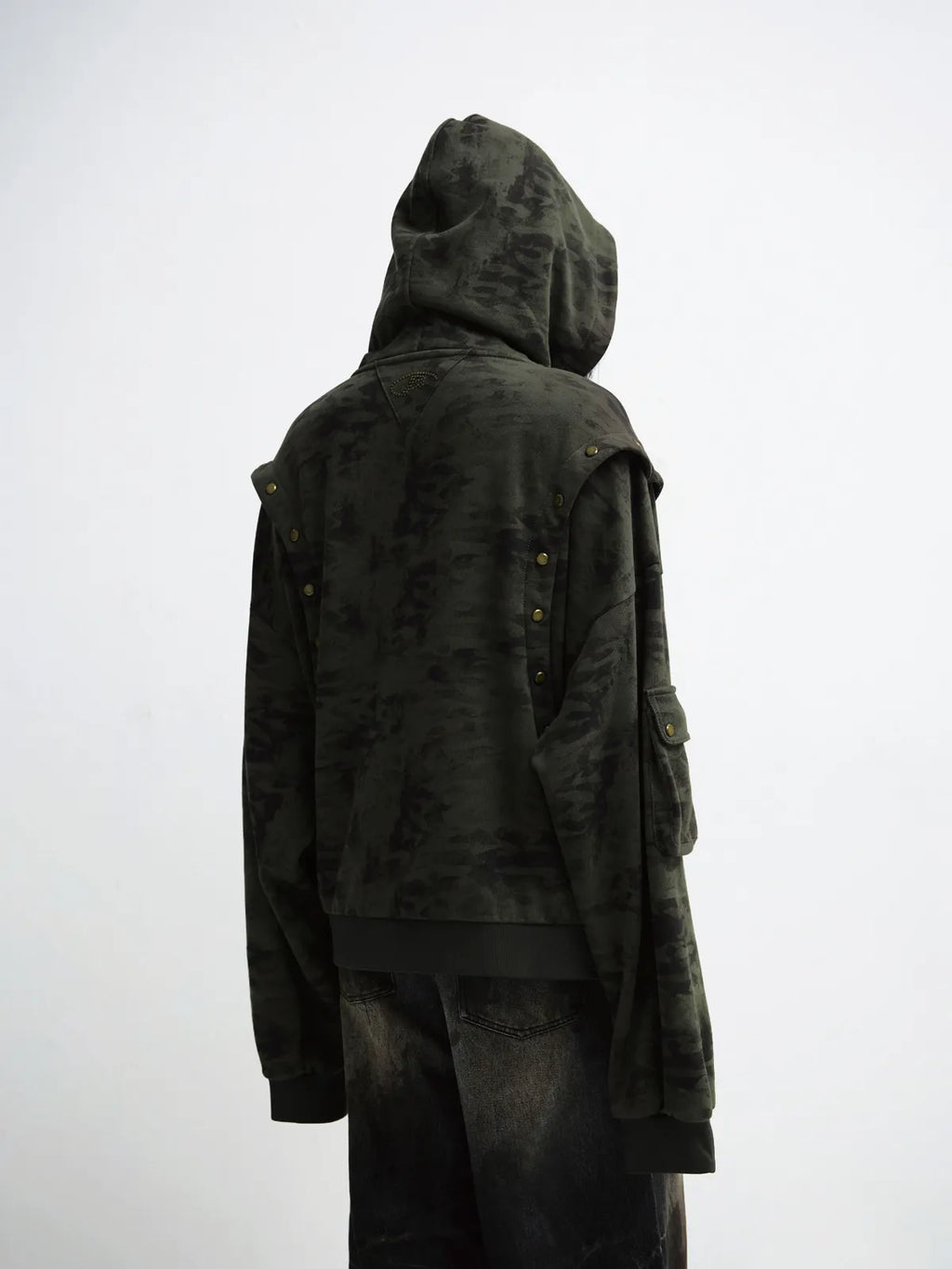 Peoplesense Camouflage Button-Down Hoodie