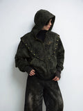 Peoplesense Camouflage Button-Down Hoodie