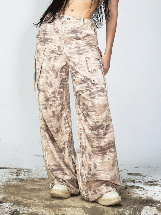 Peoplesense Desert Camo High Waisted Cargo Pants