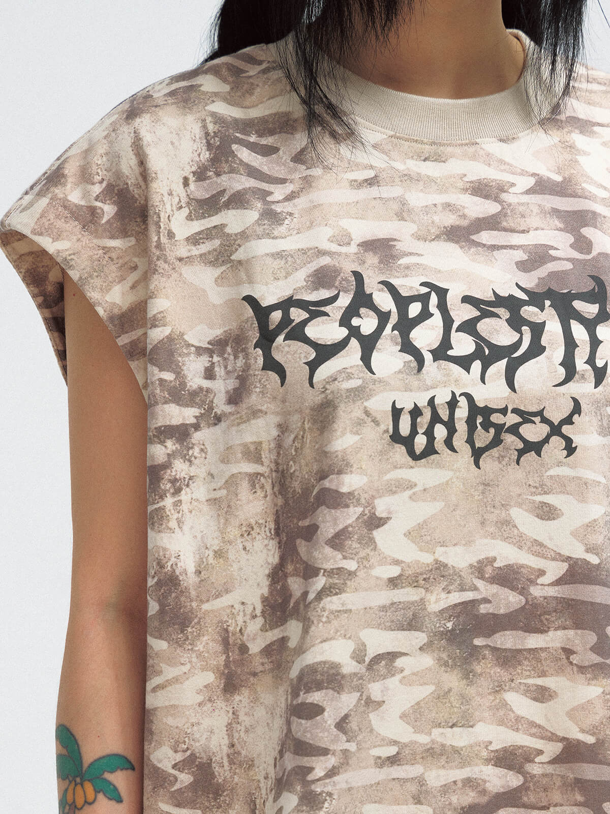 Peoplesense Camouflage Sleeveless Shirt