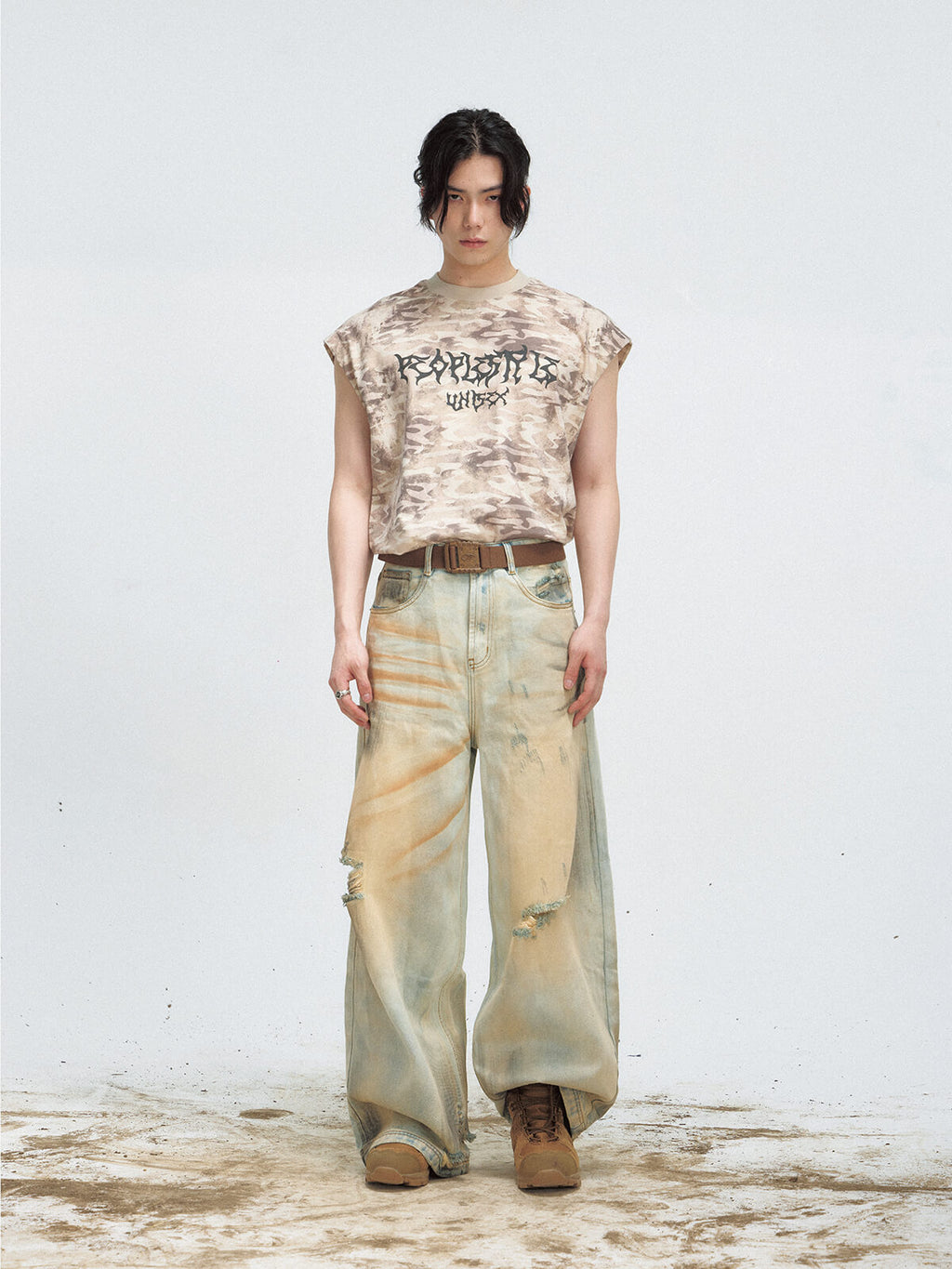 Peoplesense Camouflage Sleeveless Shirt