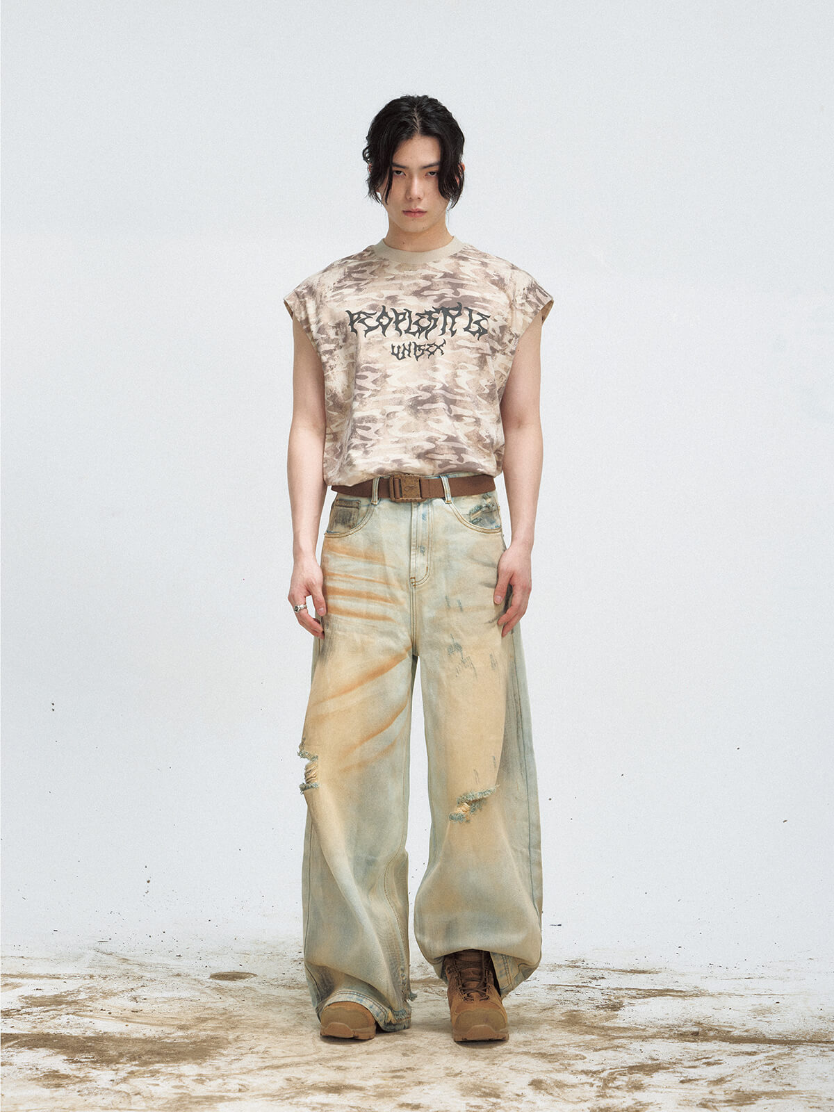 Peoplesense Camouflage Sleeveless Shirt