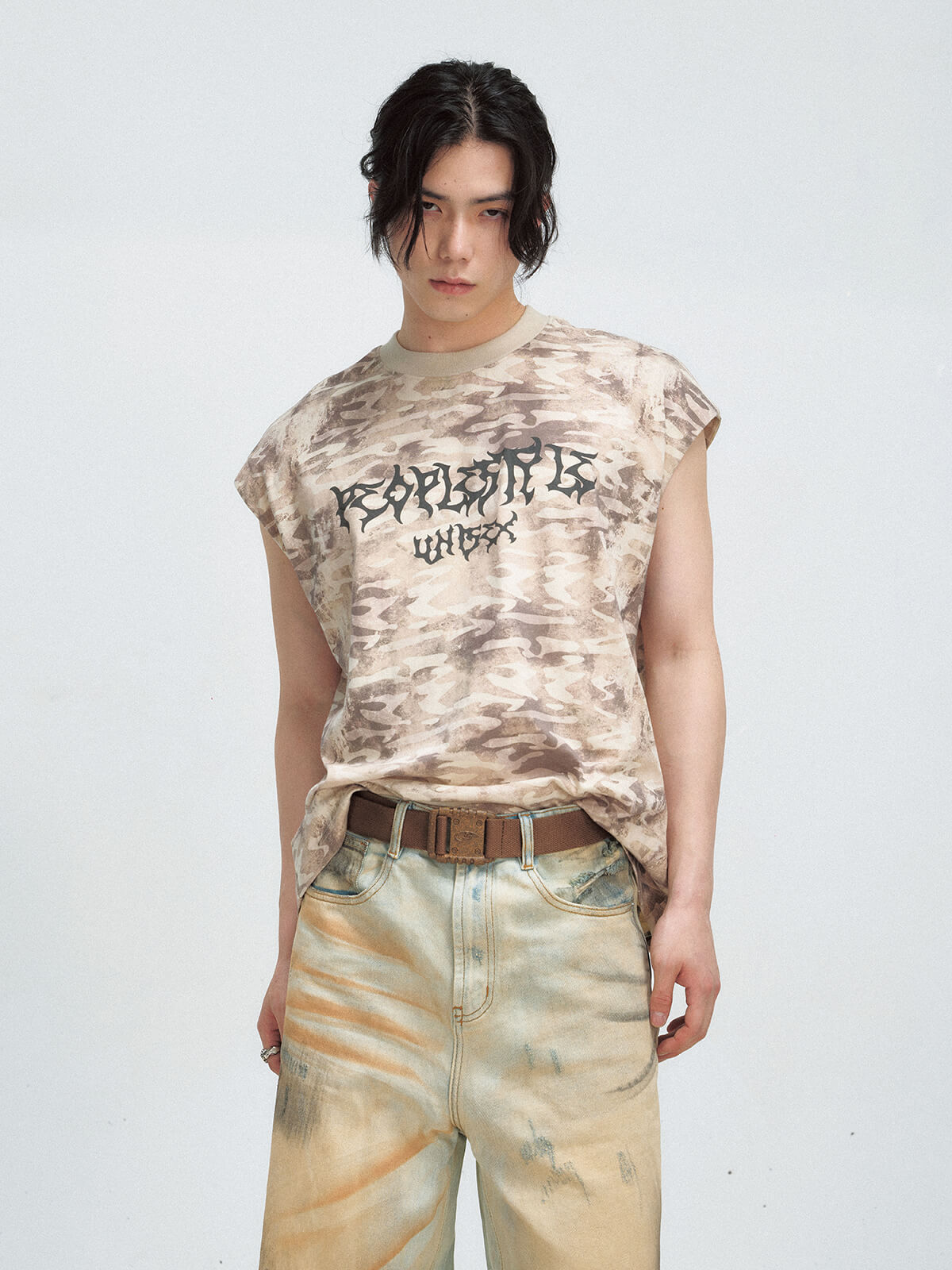Peoplesense Camouflage Sleeveless Shirt