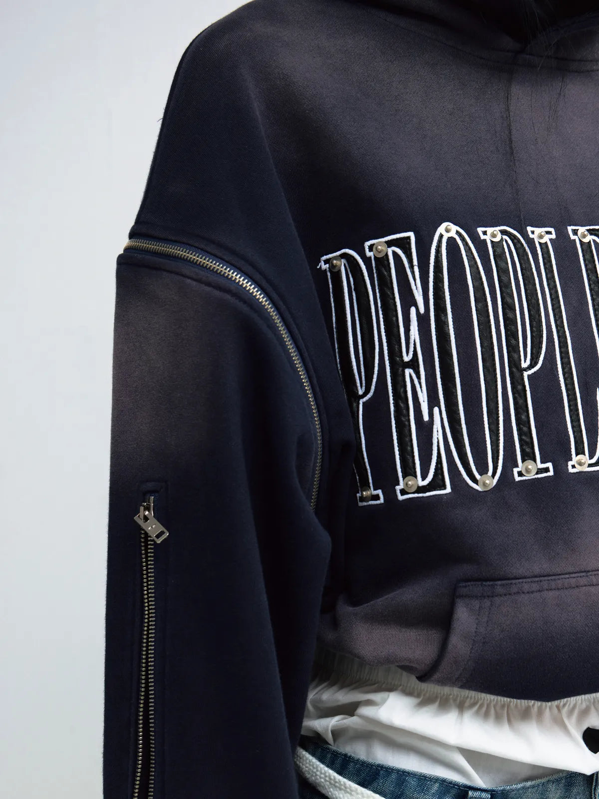 Peoplesense Detachable Embroidered Hoodie