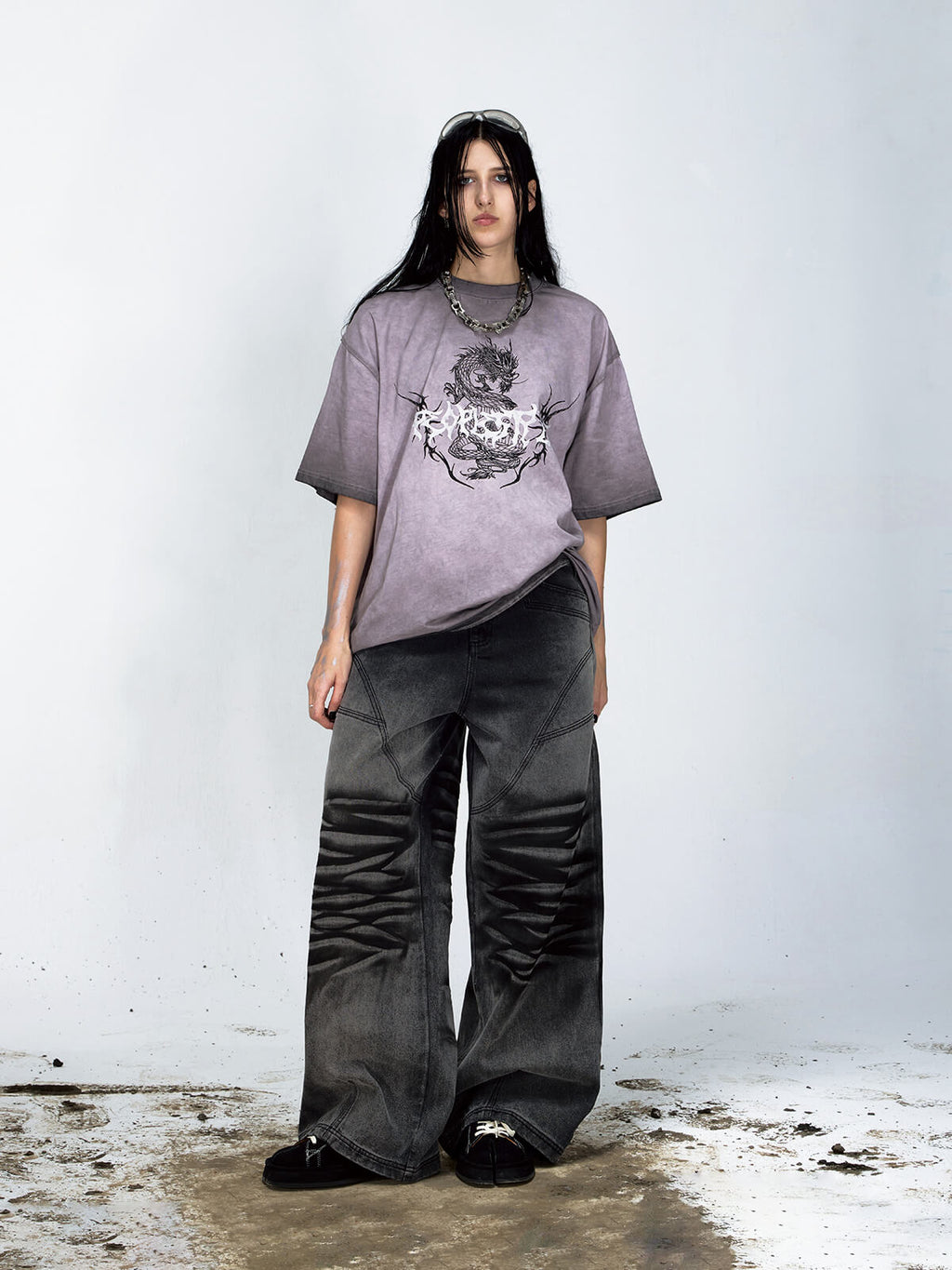 Peoplesense Dragon Print Retro T-Shirt