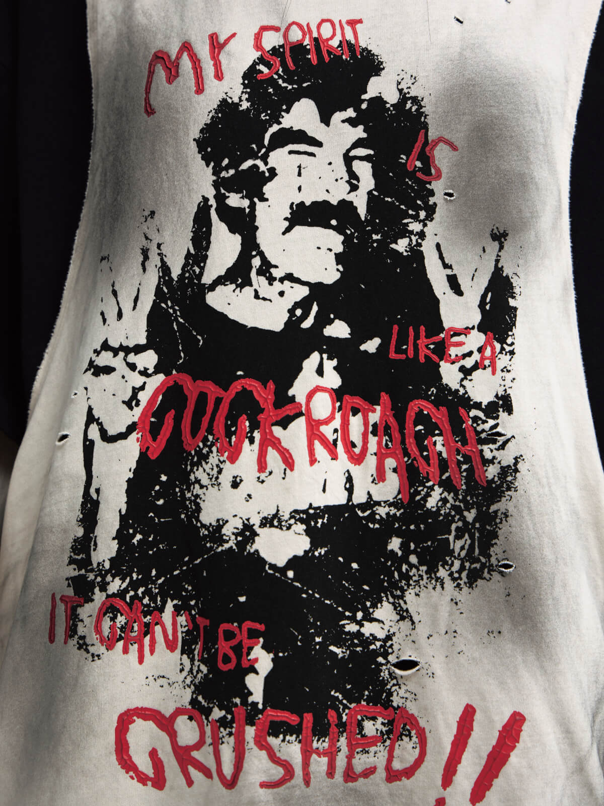 Peoplesense Dirty Dyed Fake Two Piece Hooded Shirt