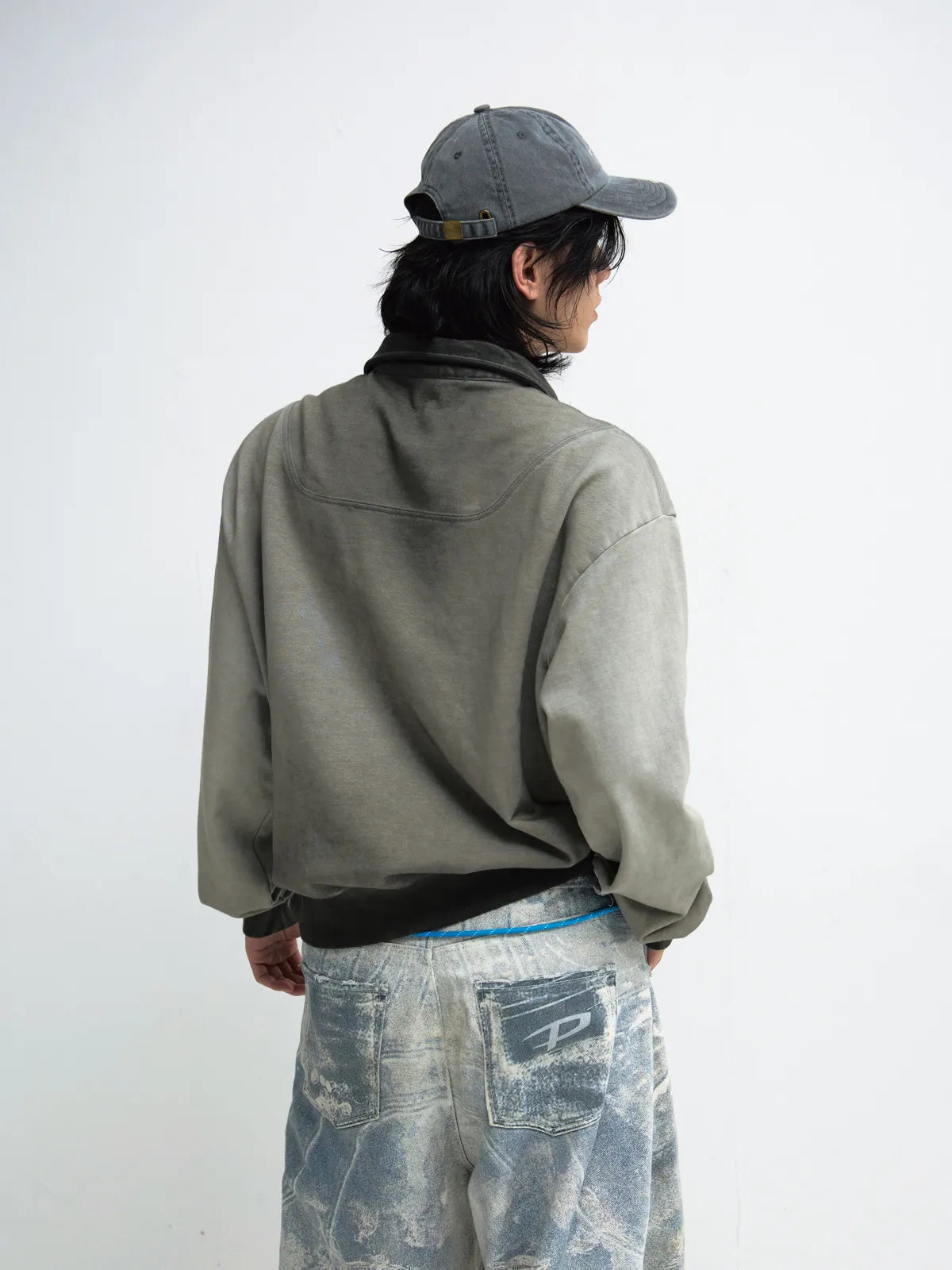 Peoplesense Dirty Dyed Distressed Washed Polo Shirt