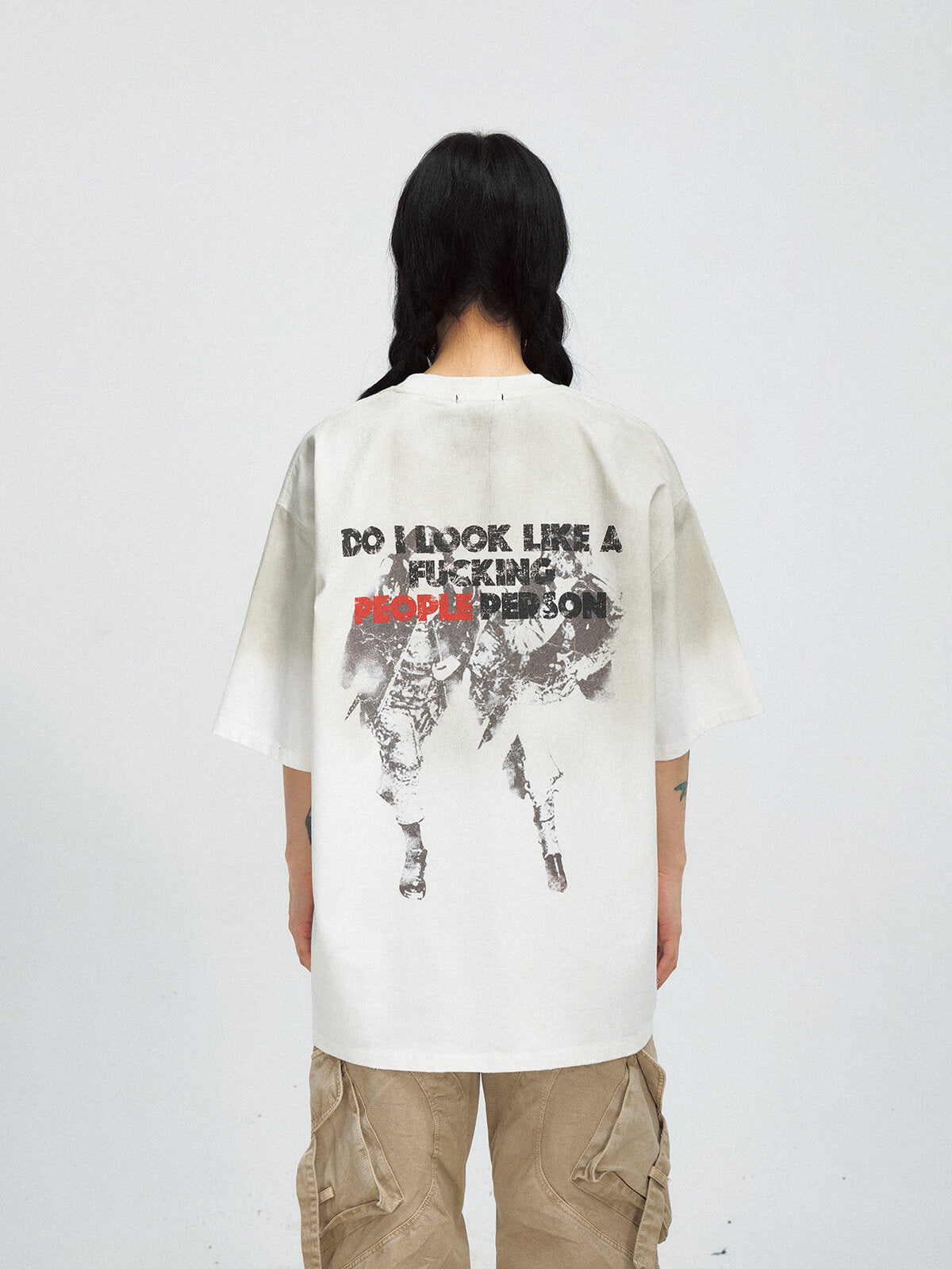 Peoplesense Gradient Print Vintage Oversized T-Shirt