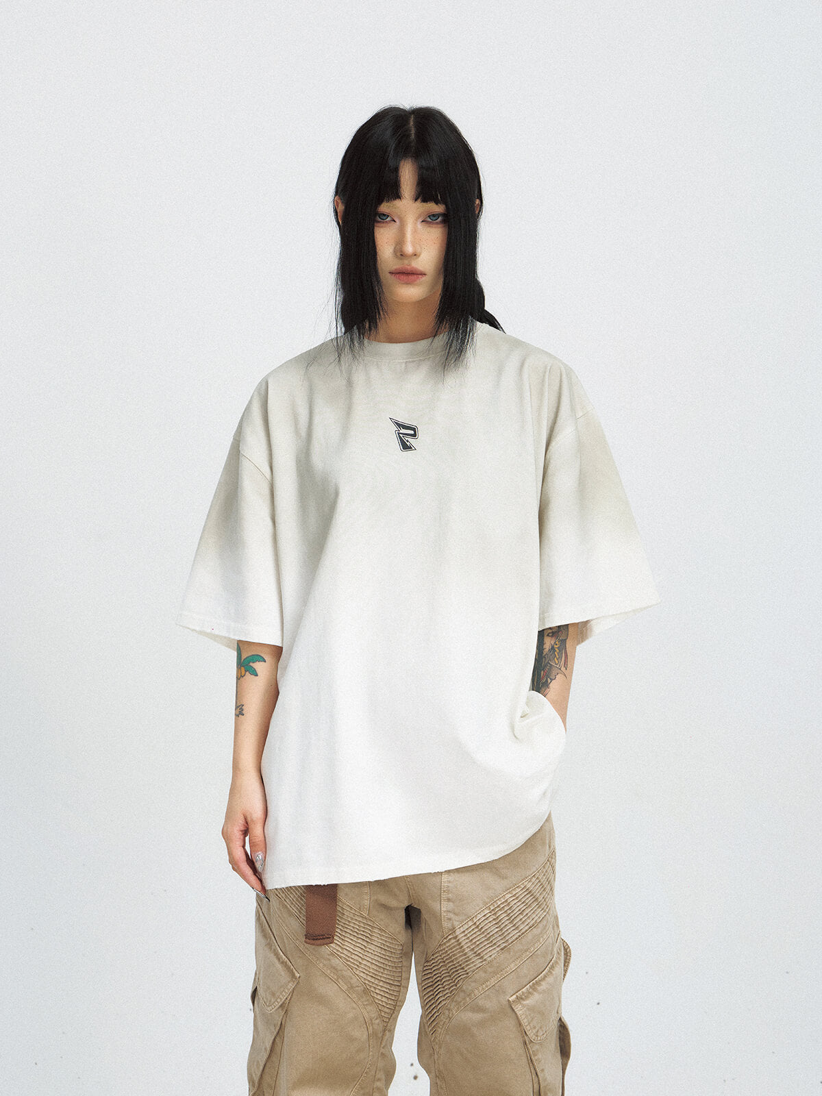 Peoplesense Gradient Print Vintage Oversized T-Shirt