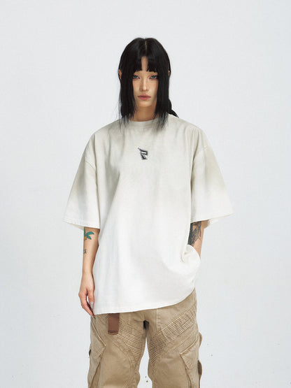 Peoplesense Gradient Print Vintage Oversized T-Shirt