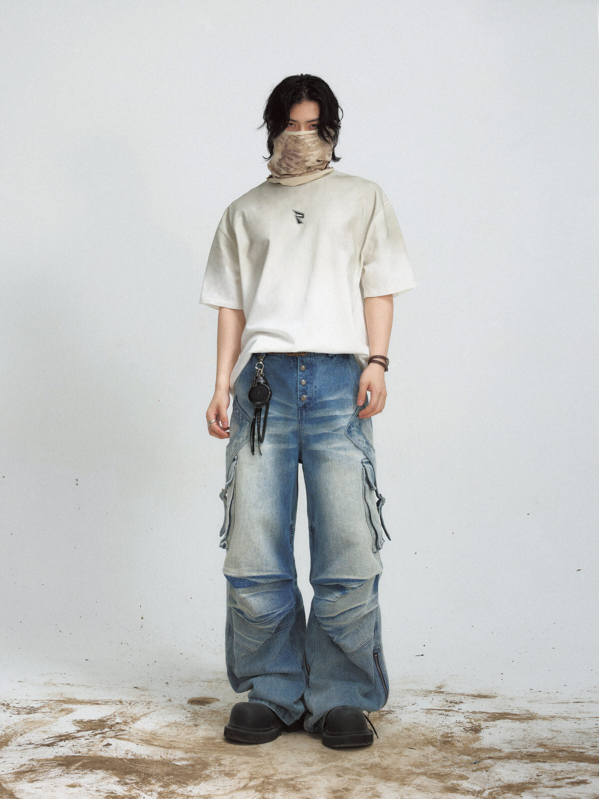 Peoplesense Gradient Print Vintage Oversized T-Shirt