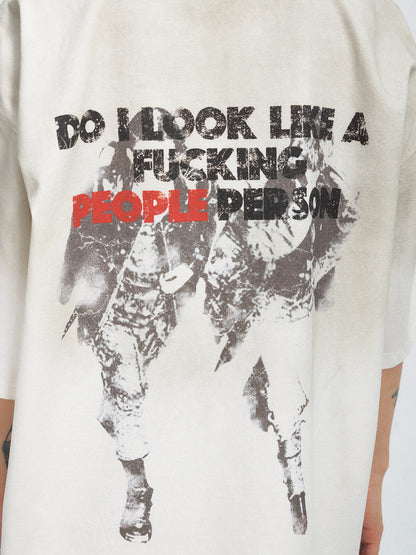 Peoplesense Gradient Print Vintage Oversized T-Shirt