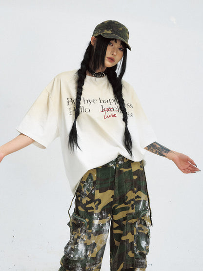 Peoplesense Gradient Vintage Oversized Tee
