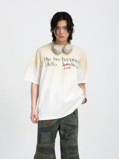 Peoplesense Gradient Vintage Oversized Tee